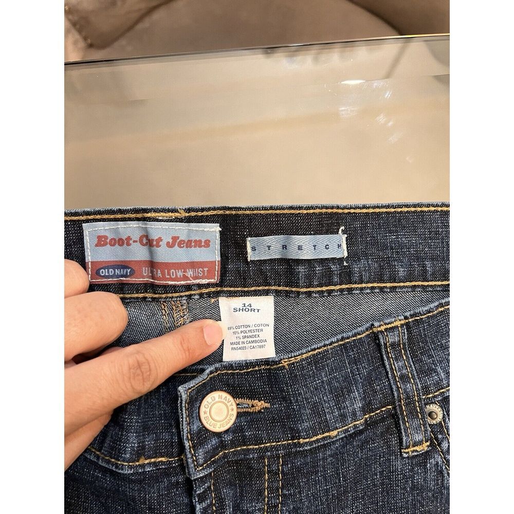 Old Navy Women's Jeans Boot Cut Ultra Low Waist 14 Short - Picture 3 of 10
